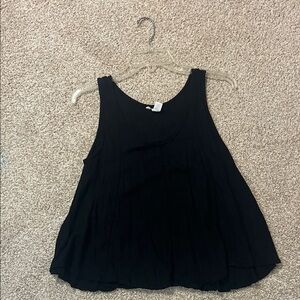 1503. EUC - Boutique Chic Black Sleeveless Boho Tank Top